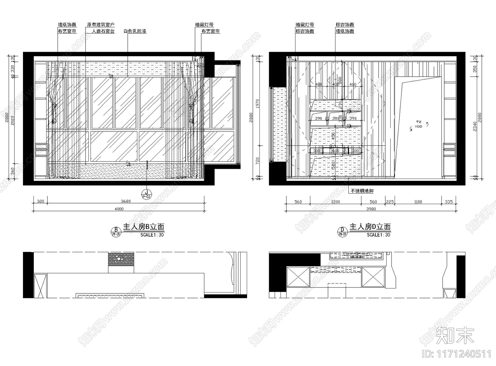 整体家装空间cad施工图下载【ID:1171240511】