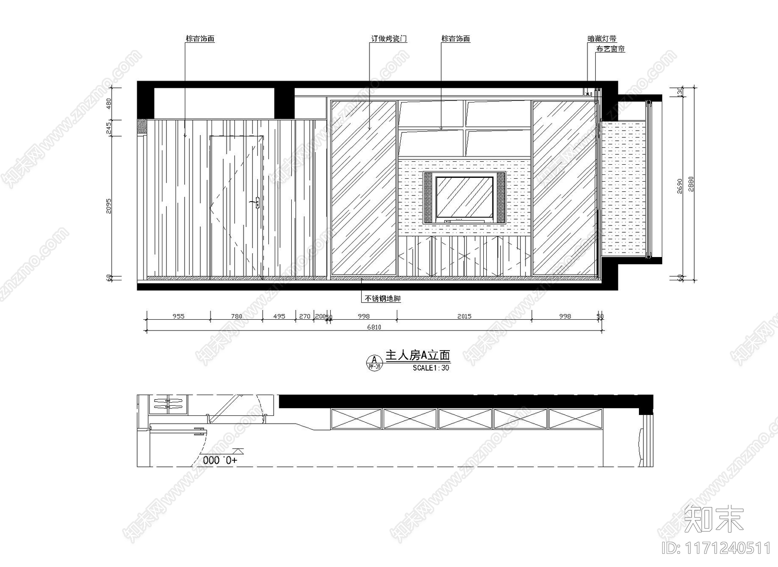 整体家装空间cad施工图下载【ID:1171240511】