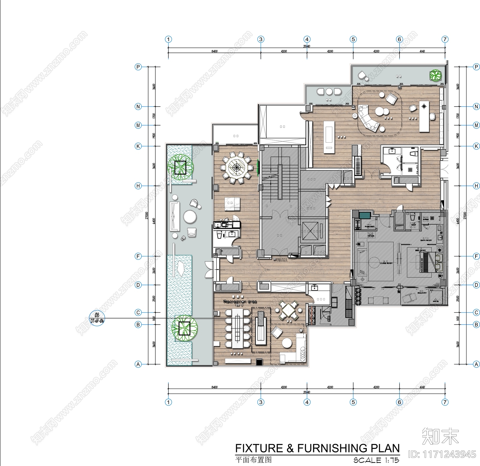 现代新中式会所cad施工图下载【ID:1171243945】