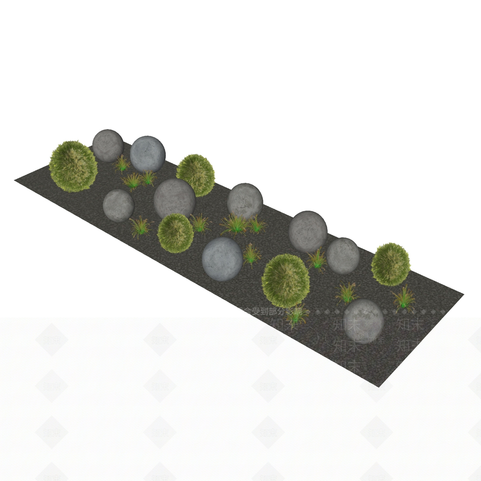 现代台阶景观SU模型下载【ID:1171250216】