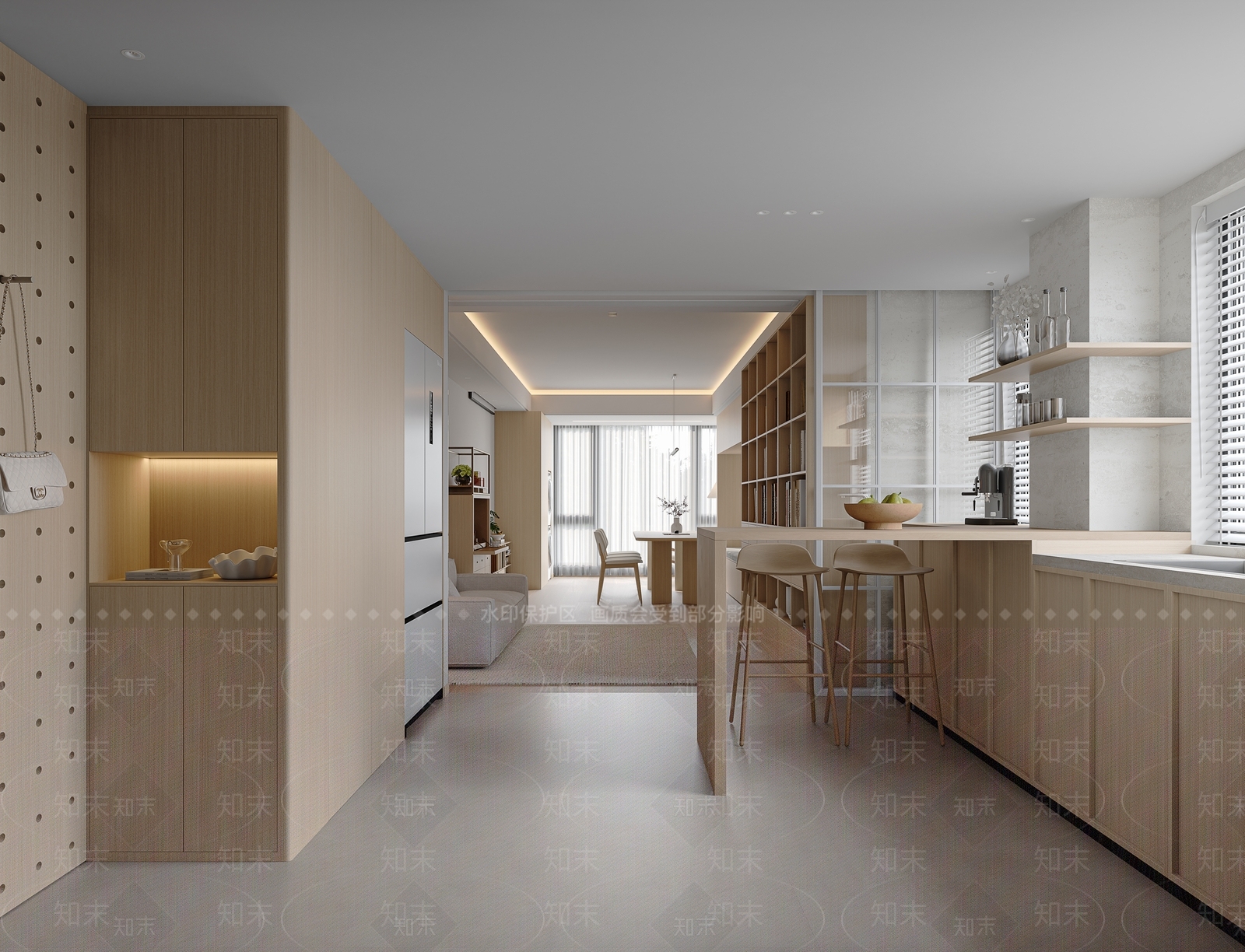 现代家居餐厅3D模型下载【ID:1214745498】