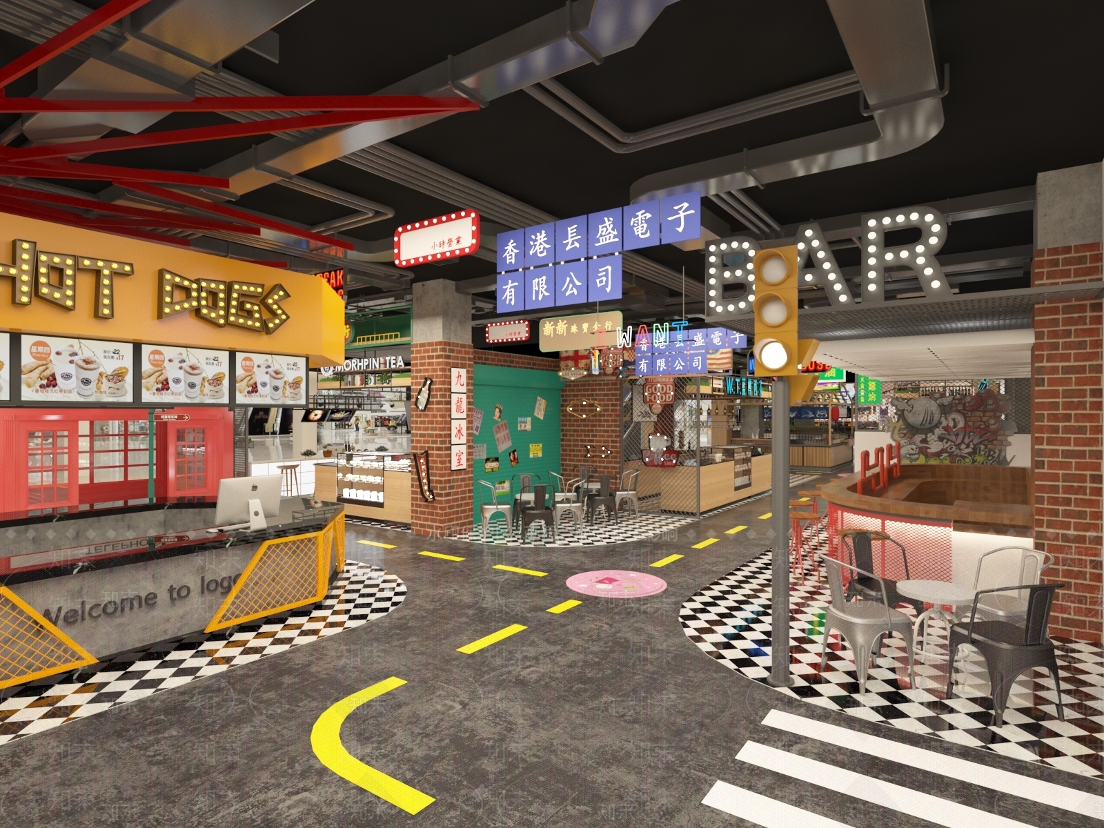 现代其他餐饮空间3D模型下载【ID:1171275391】