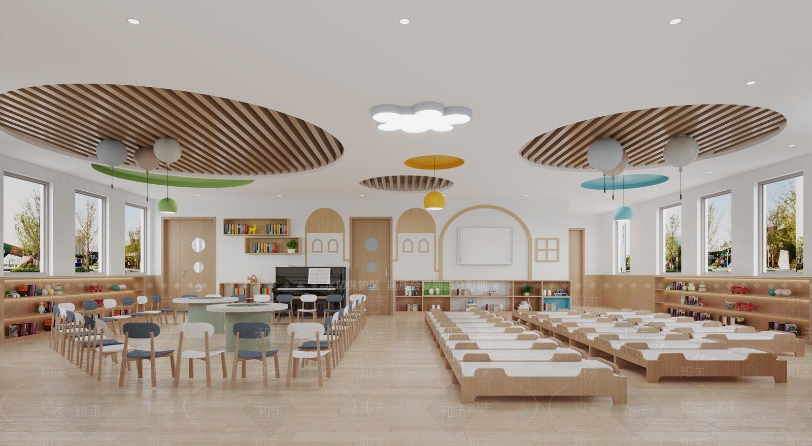 现代教室3D模型下载【ID:1214745883】