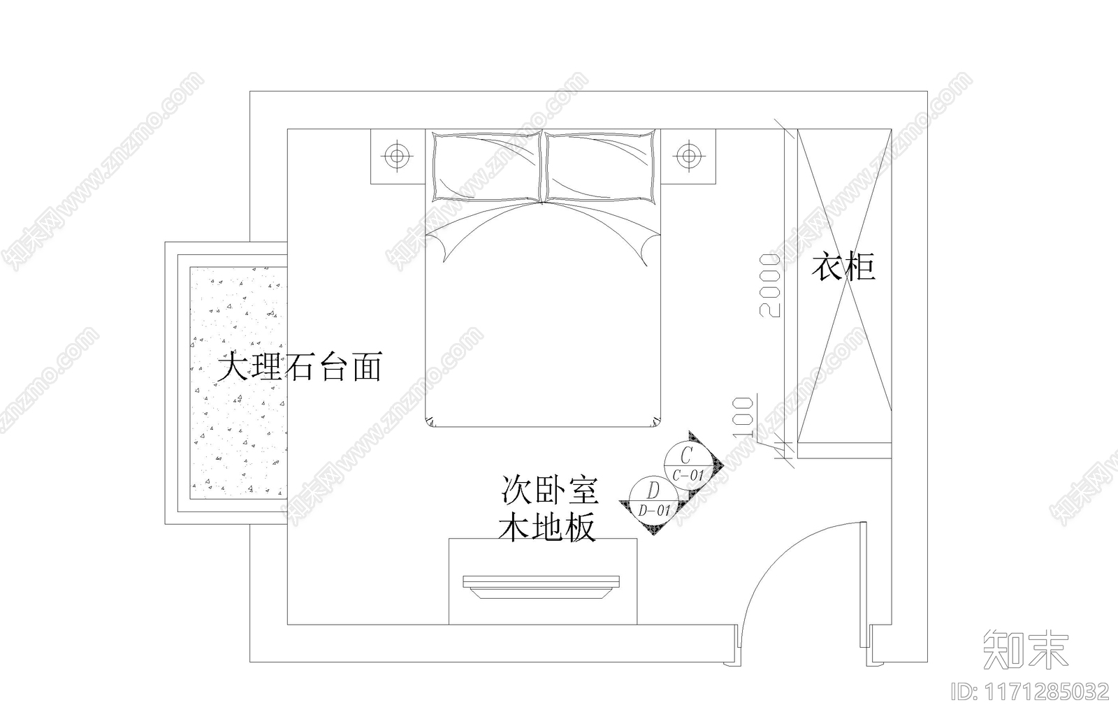 整体家装空间cad施工图下载【ID:1171285032】