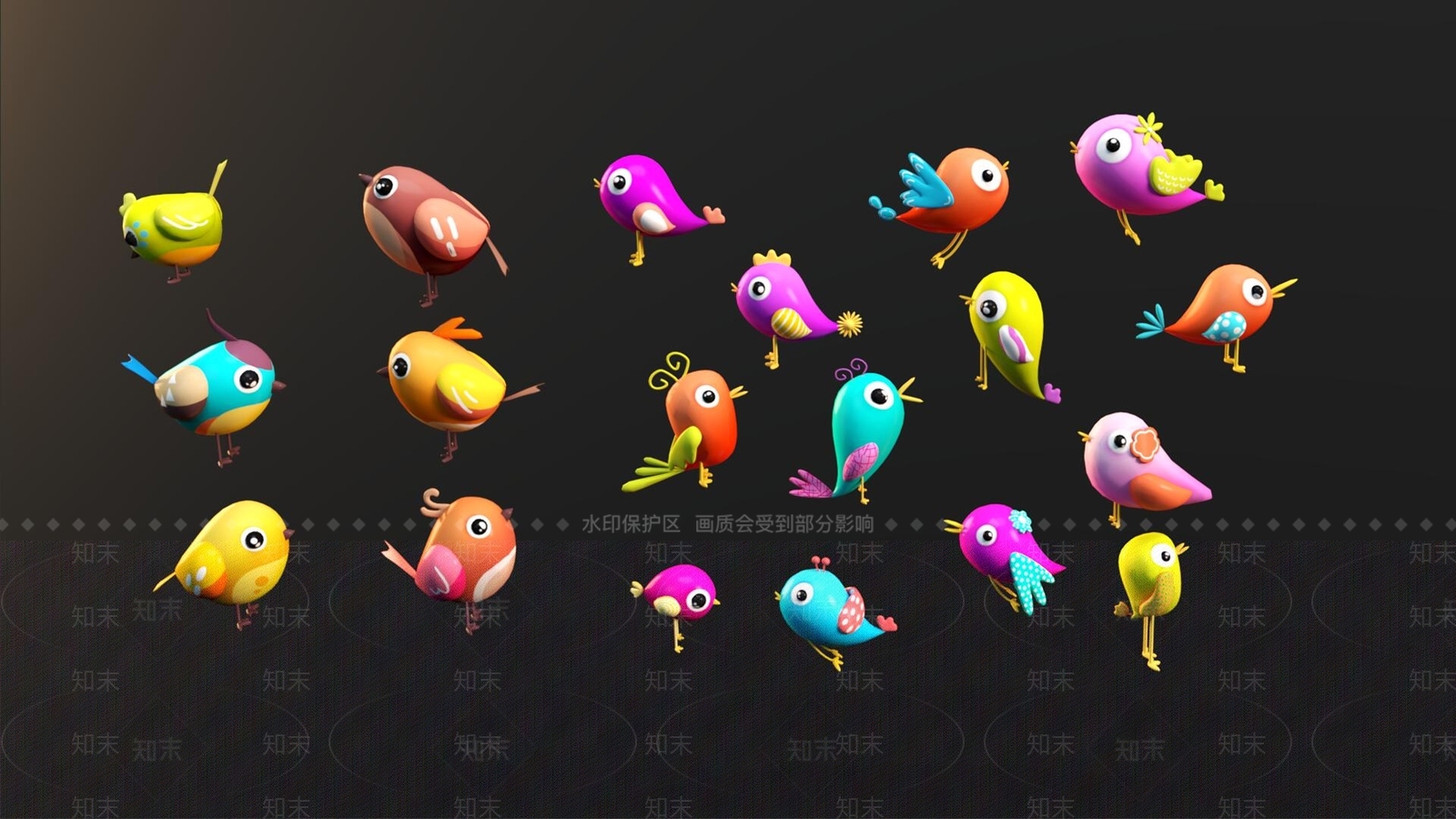 飞行类动物3D模型下载【ID:1171286494】