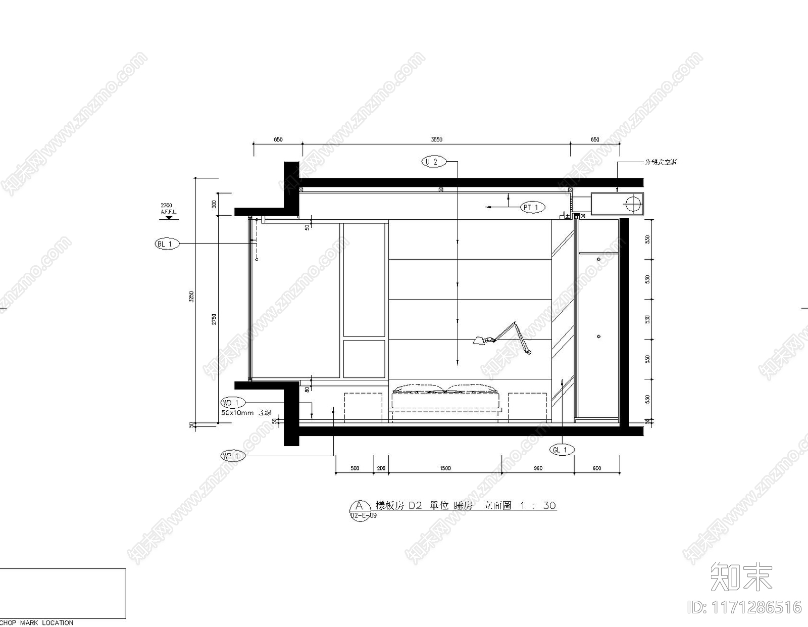 整体家装空间cad施工图下载【ID:1171286516】