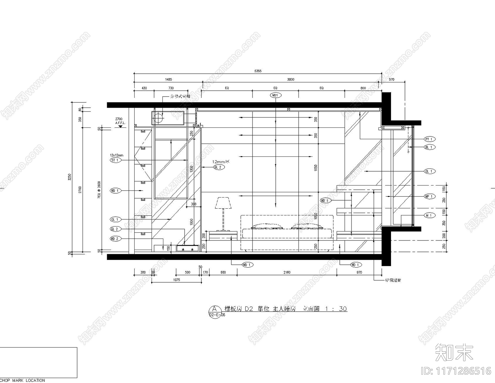 整体家装空间cad施工图下载【ID:1171286516】