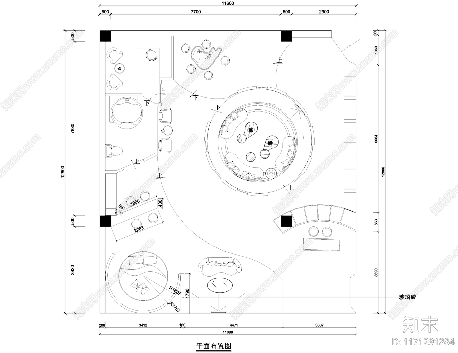 现代其他商业空间cad施工图下载【ID:1171291284】