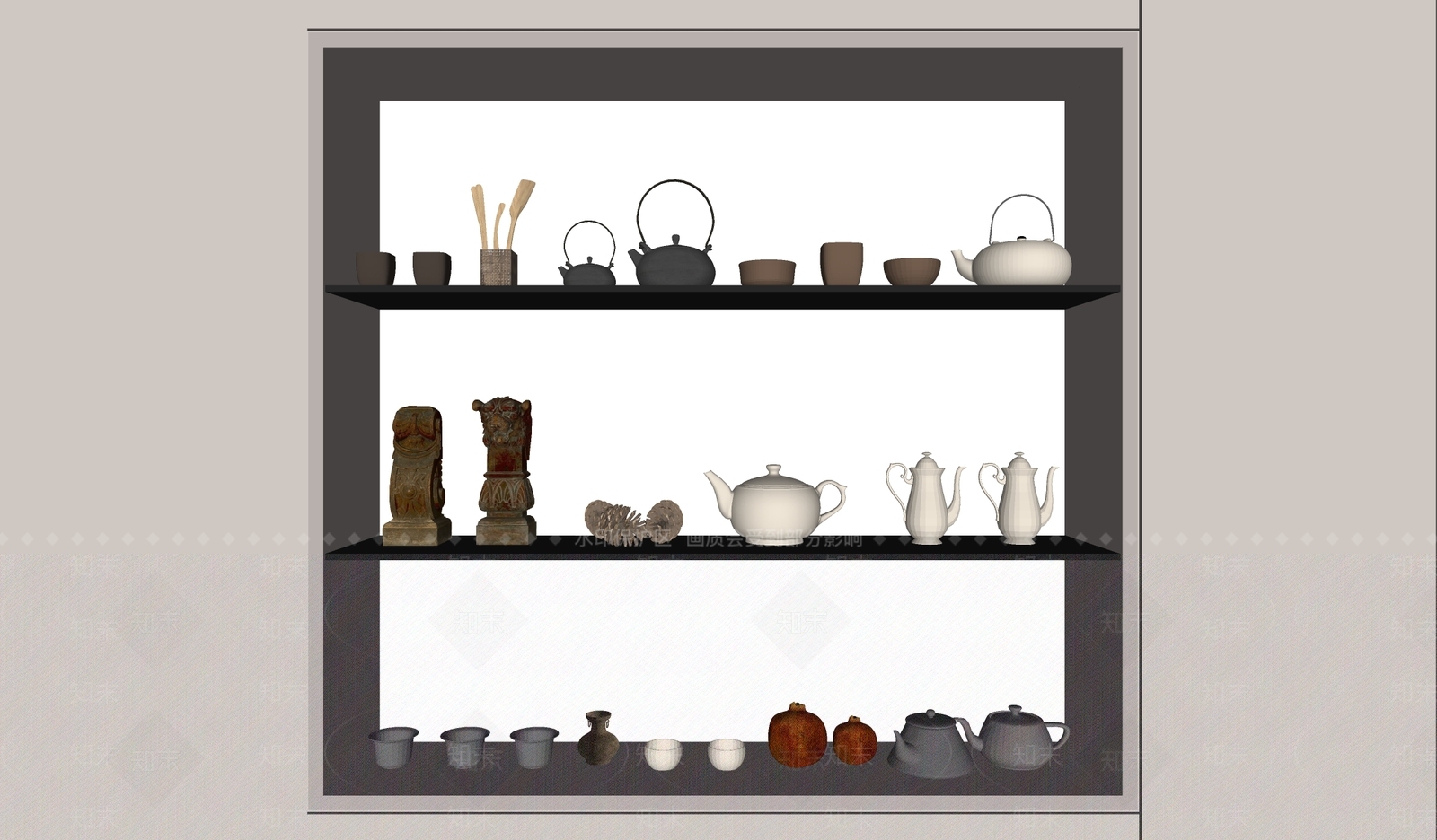 茶具SU模型下载【ID:1171292514】