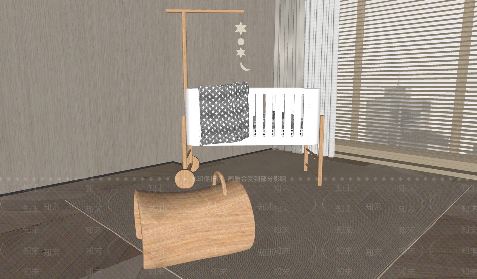 通用儿童房SU模型下载【ID:1171293556】