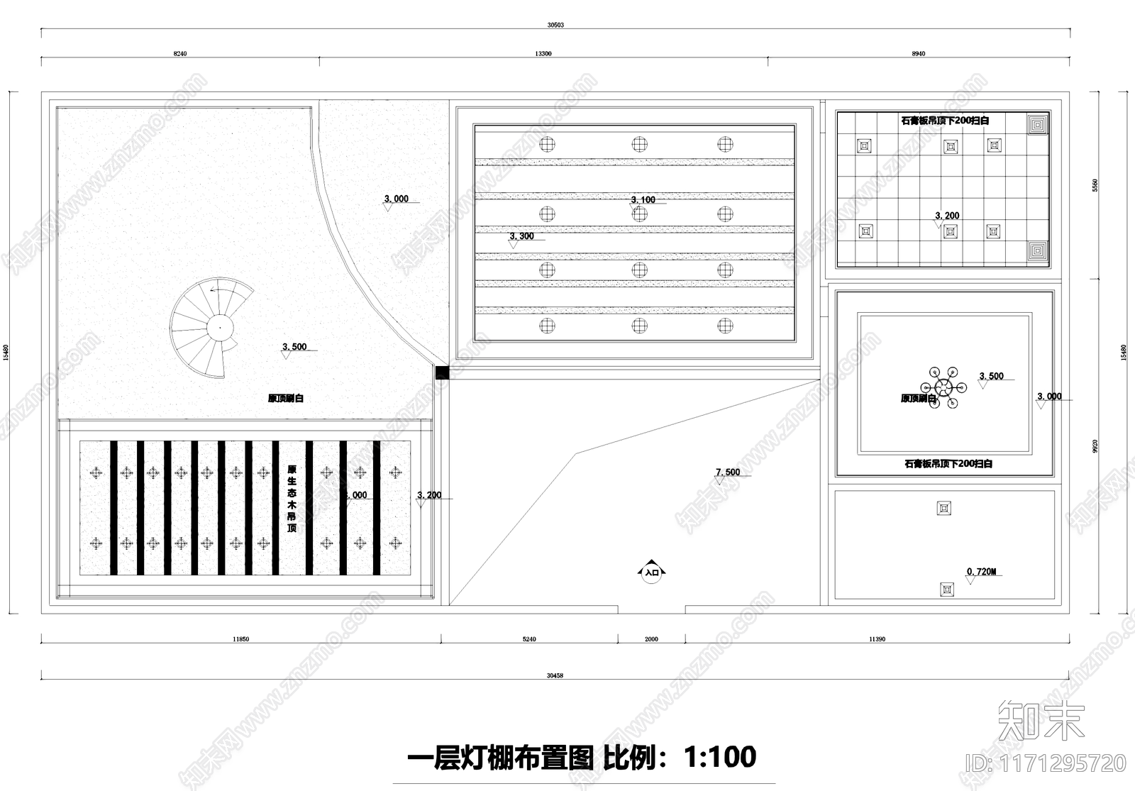 现代书店施工图下载【ID:1171295720】