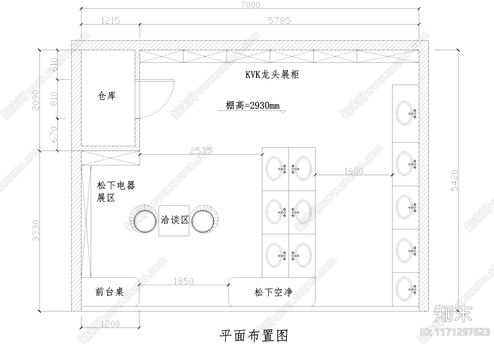 现代其他商业空间cad施工图下载【ID:1171297623】