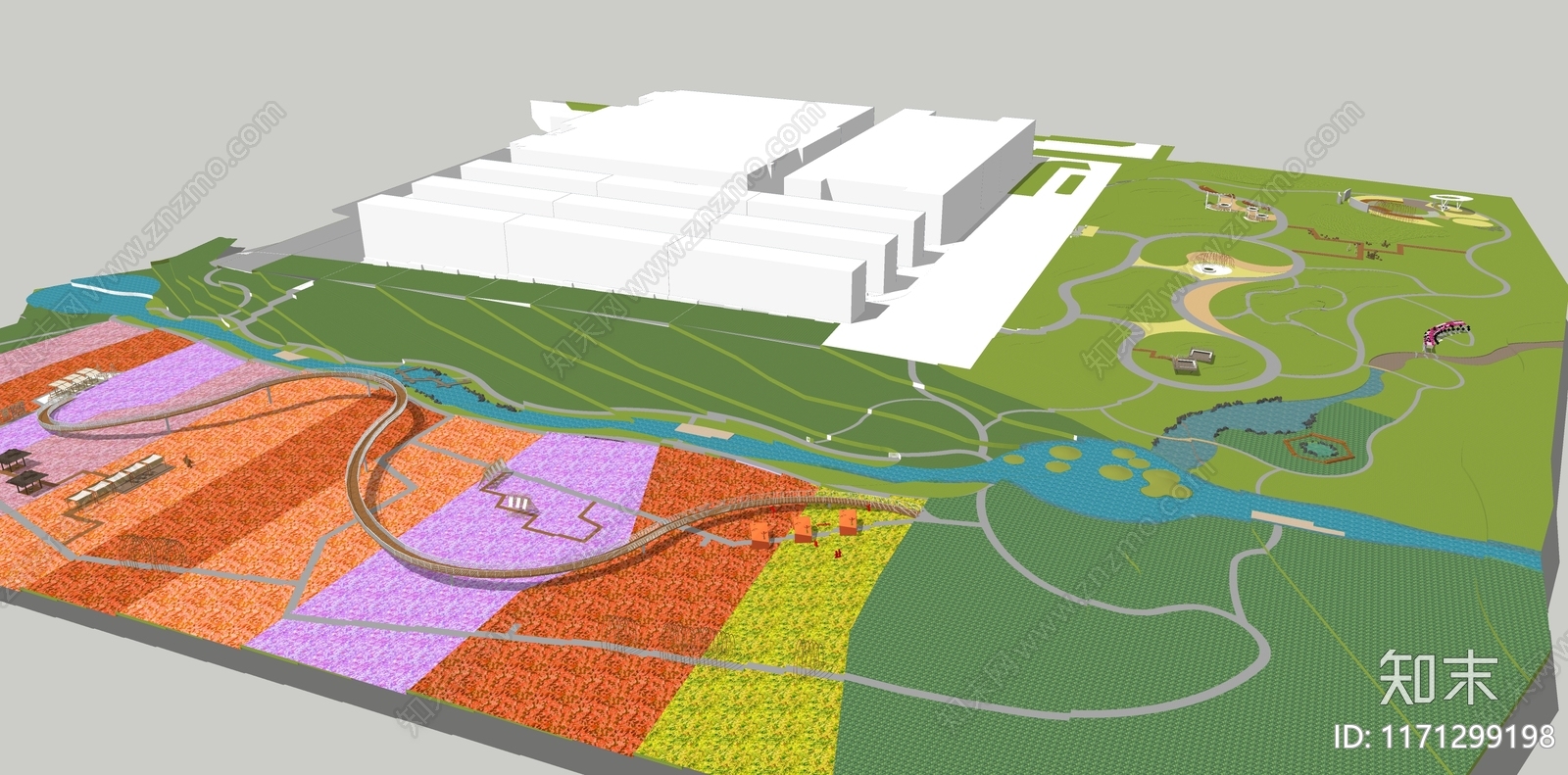 现代乡村公园SU模型下载【ID:1171299198】
