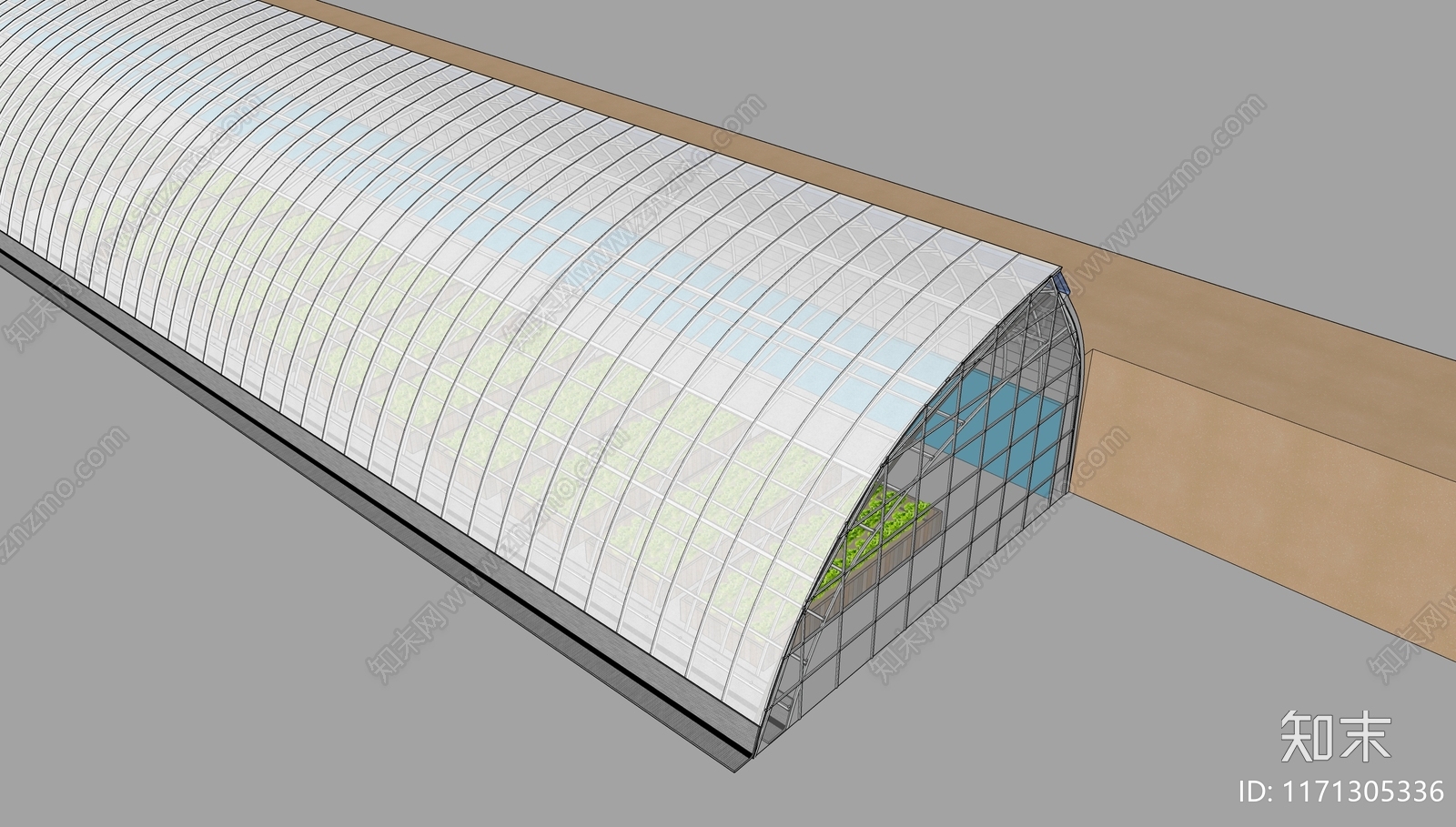 现代简约大棚SU模型下载【ID:1171305336】