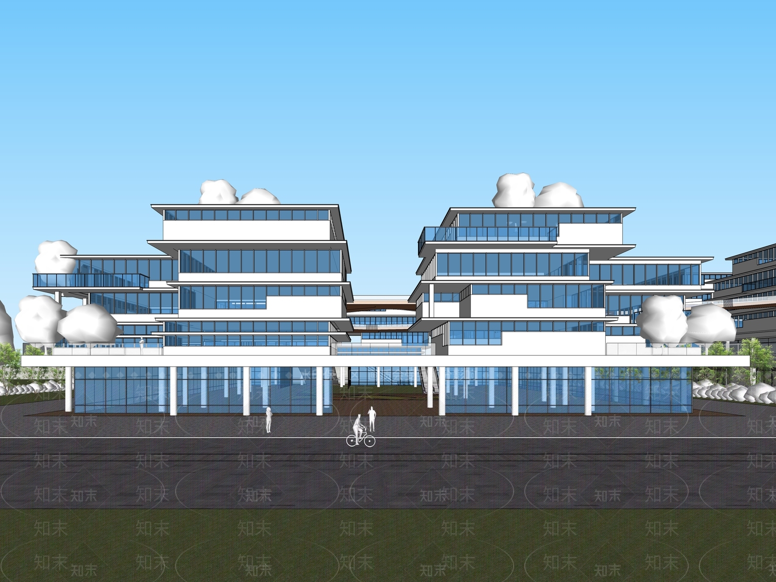 现代办公楼SU模型下载【ID:1171307547】