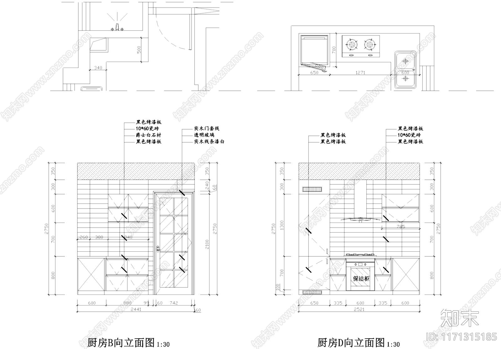 现代慧景城两室一厅两卫平层室内家装cad施工图下载【ID:1171315185】