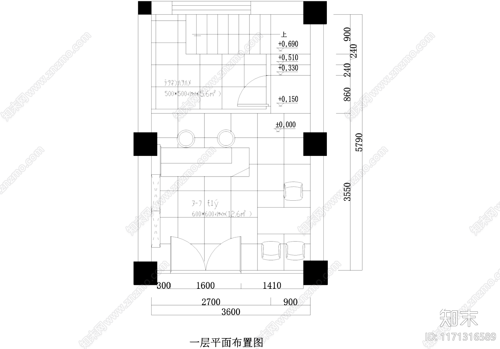 现代美容院施工图下载【ID:1171316589】