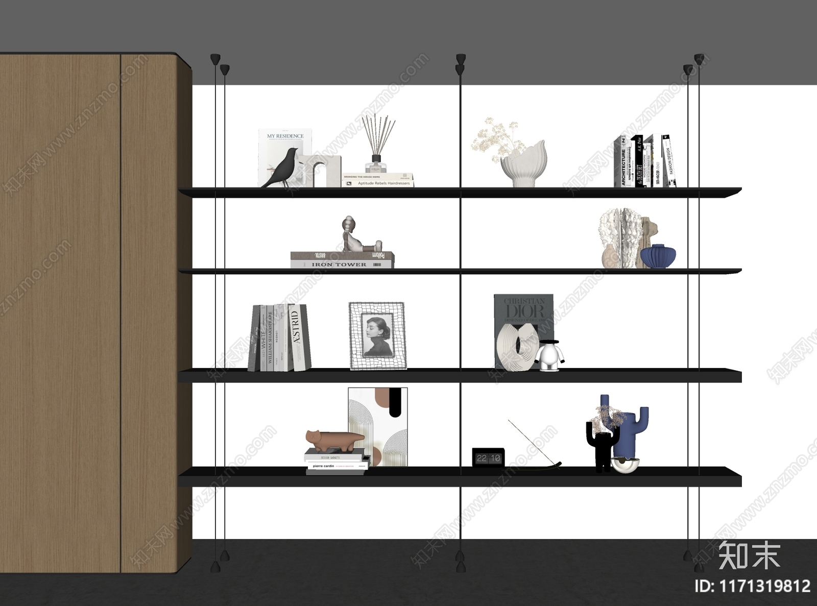 现代书架SU模型下载【ID:1171319812】