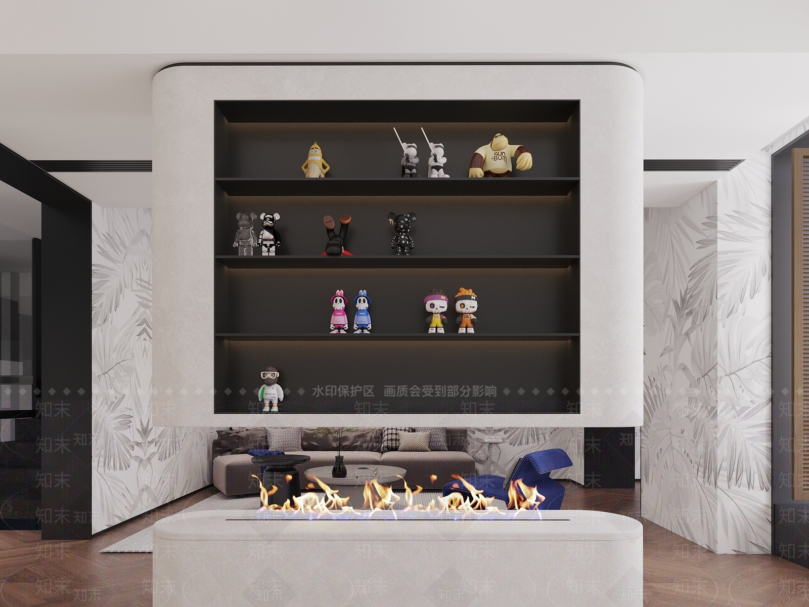 现代电视柜3D模型下载【ID:1171321857】