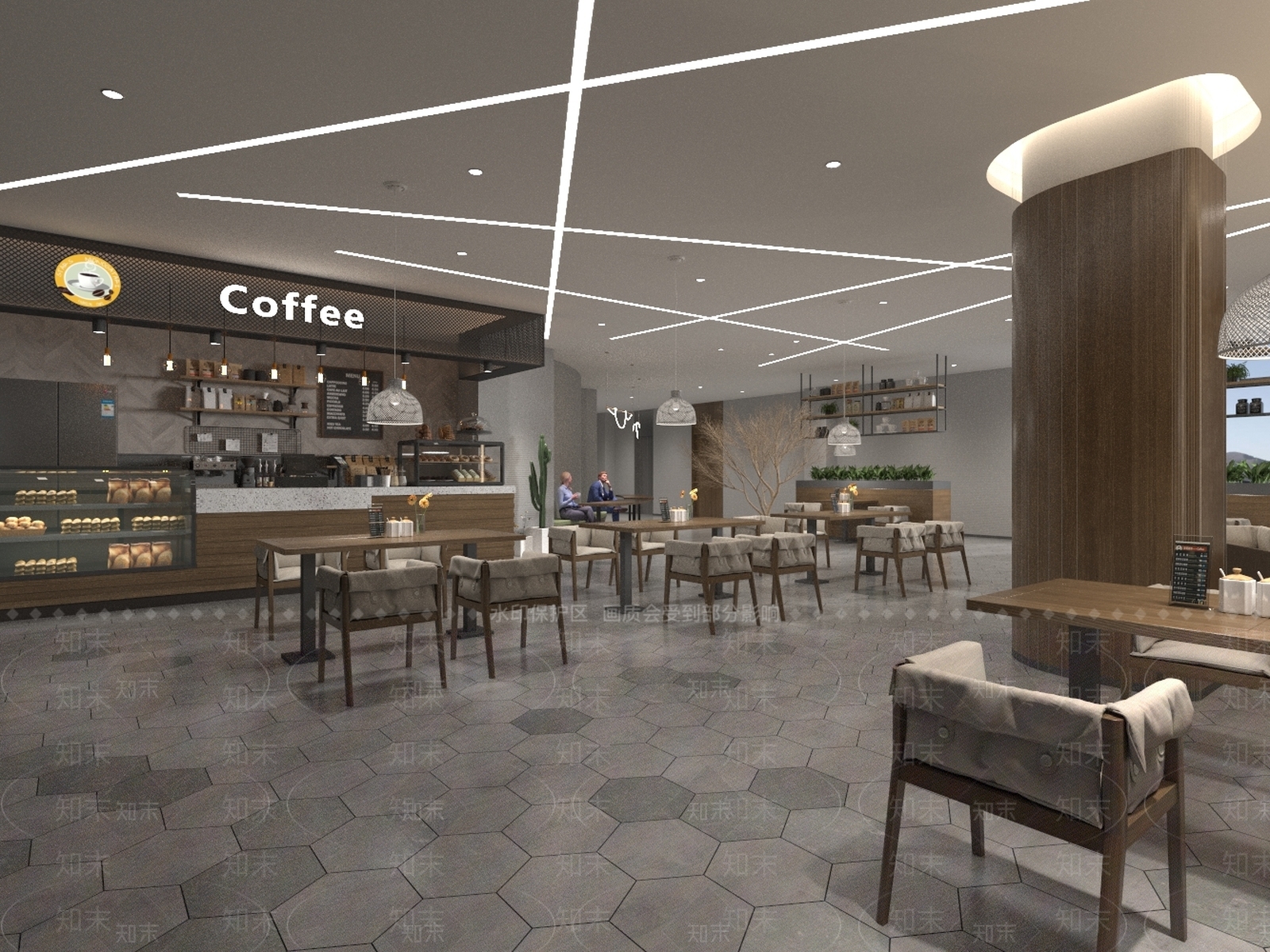 现代咖啡厅3D模型下载【ID:1171323244】