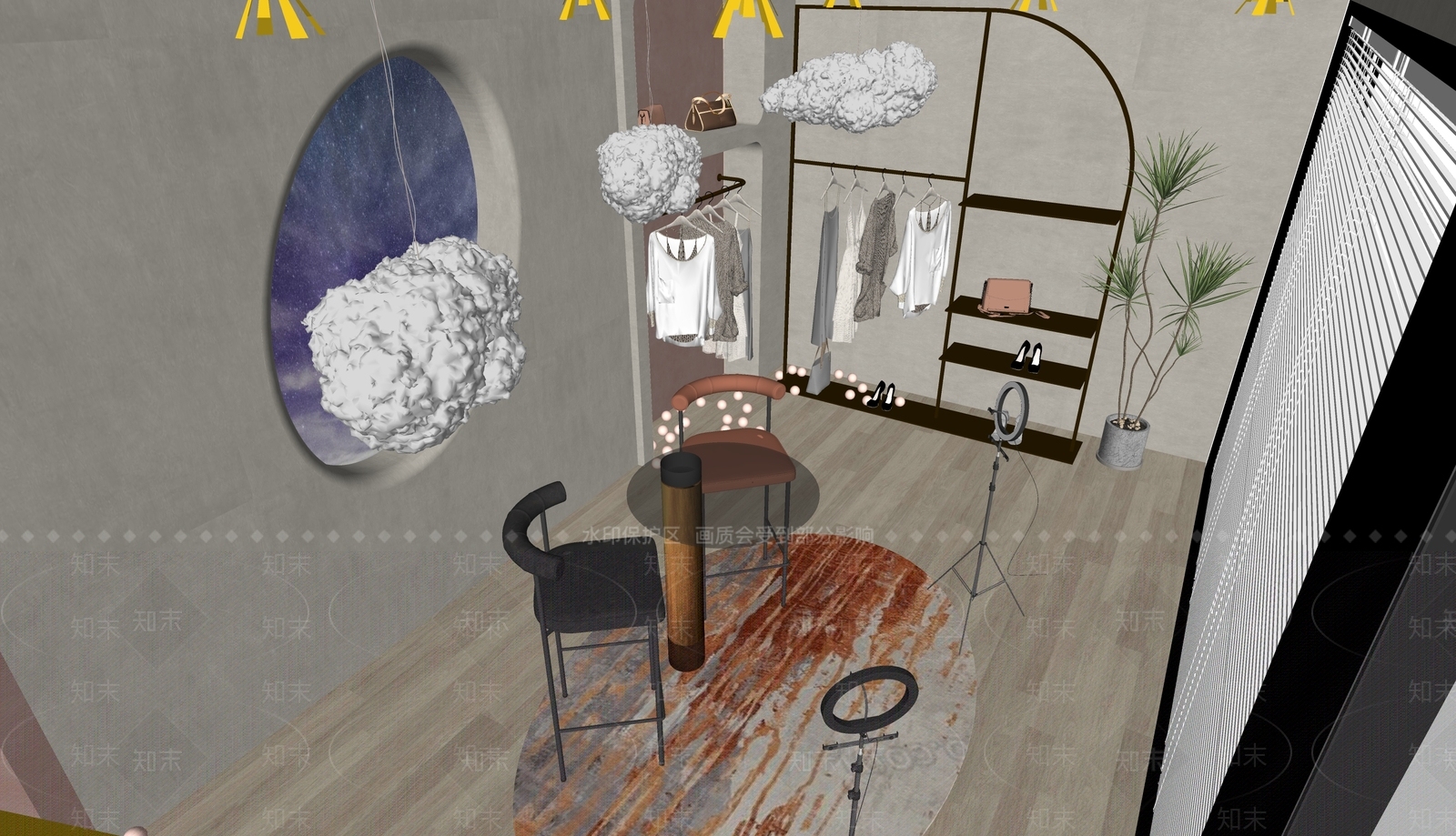 现代直播间SU模型下载【ID:1171323208】