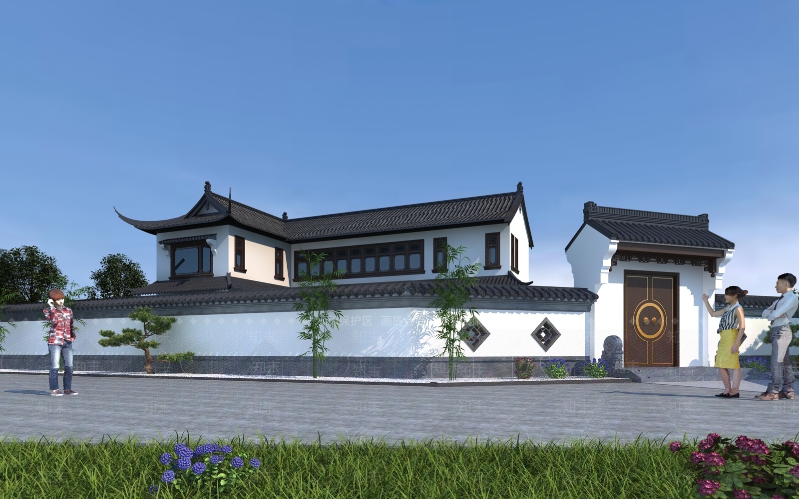 中式古建3D模型下载【ID:1171324504】