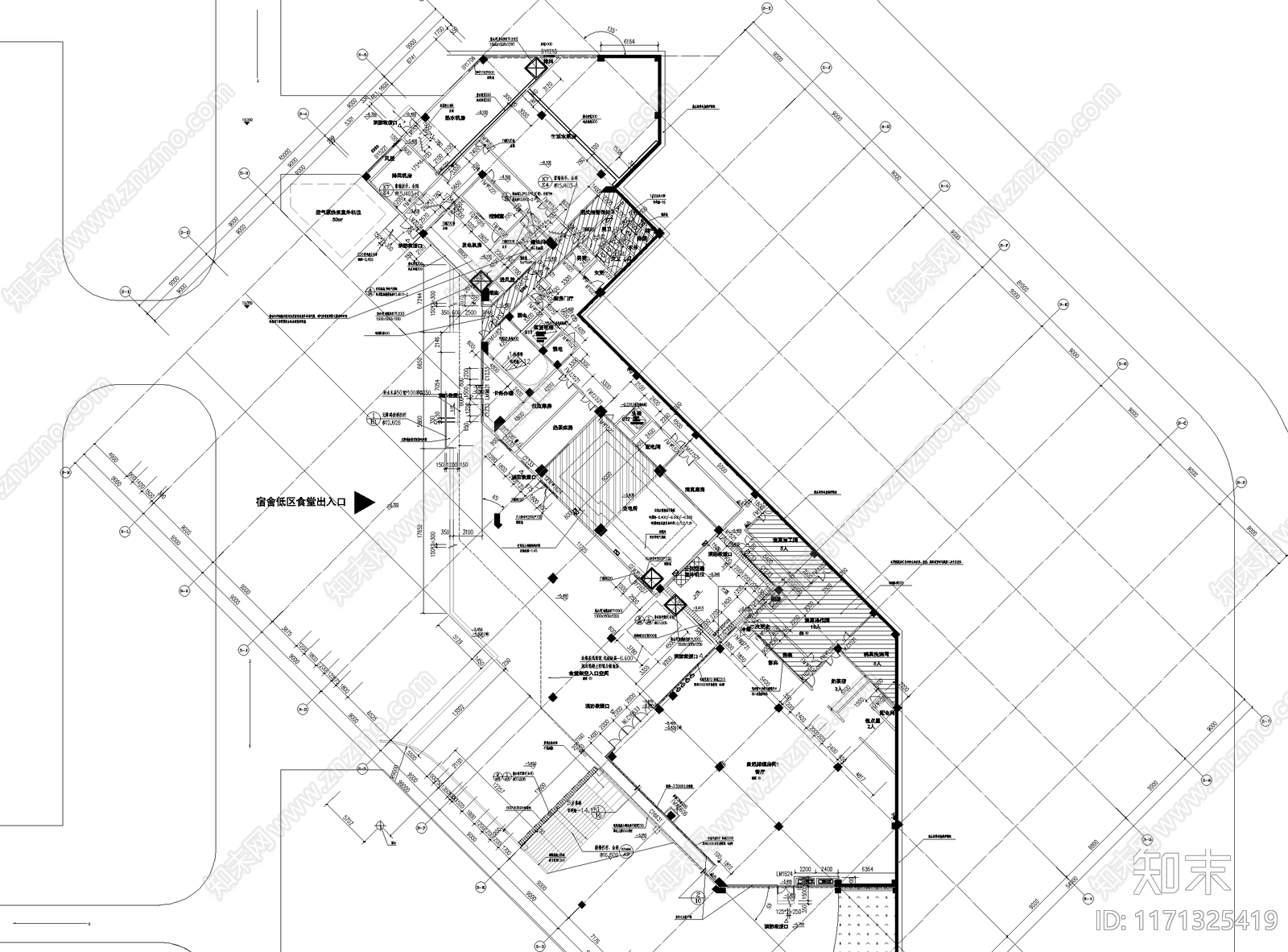 现代学校建筑cad施工图下载【ID:1171325419】