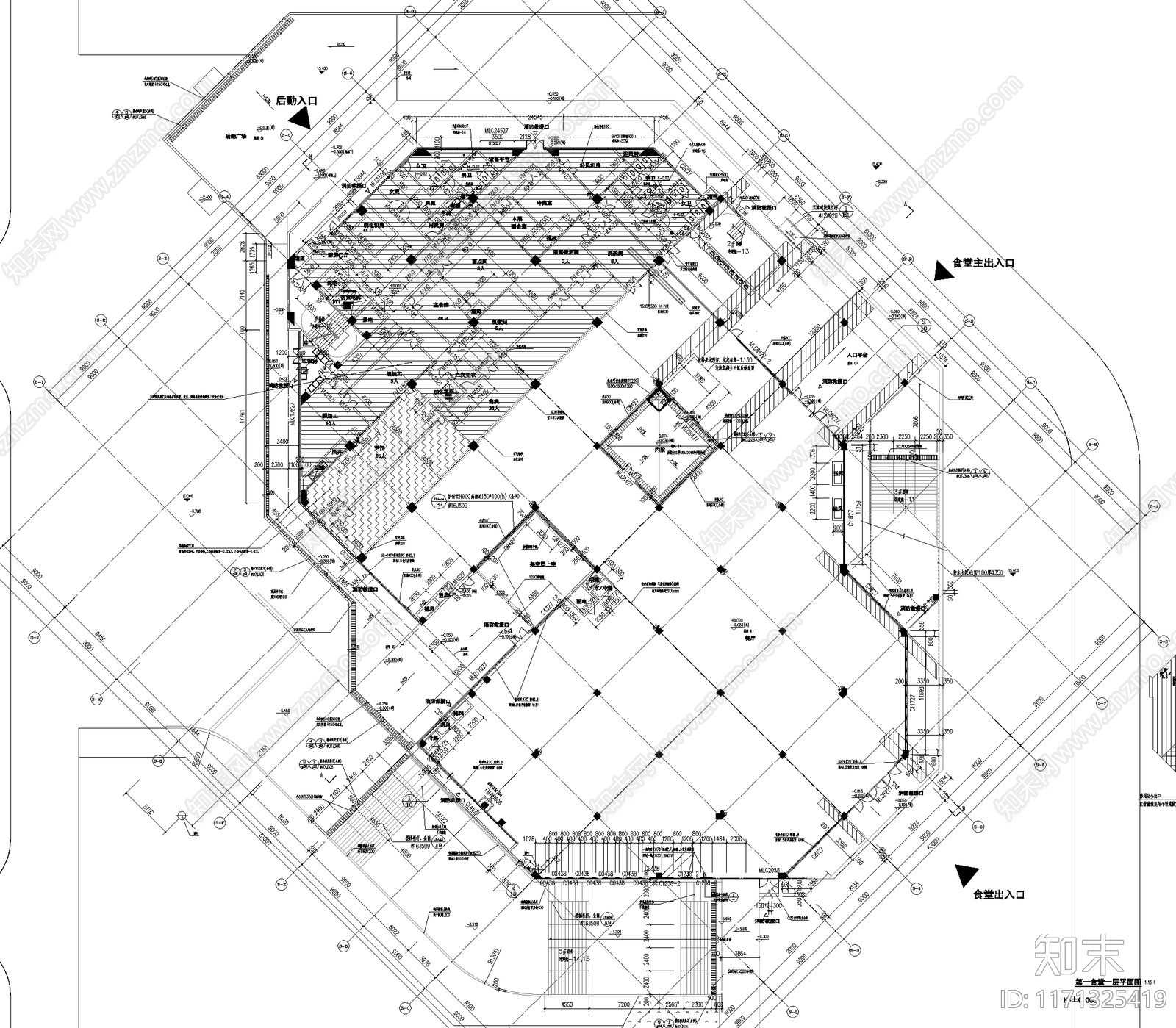 现代学校建筑cad施工图下载【ID:1171325419】