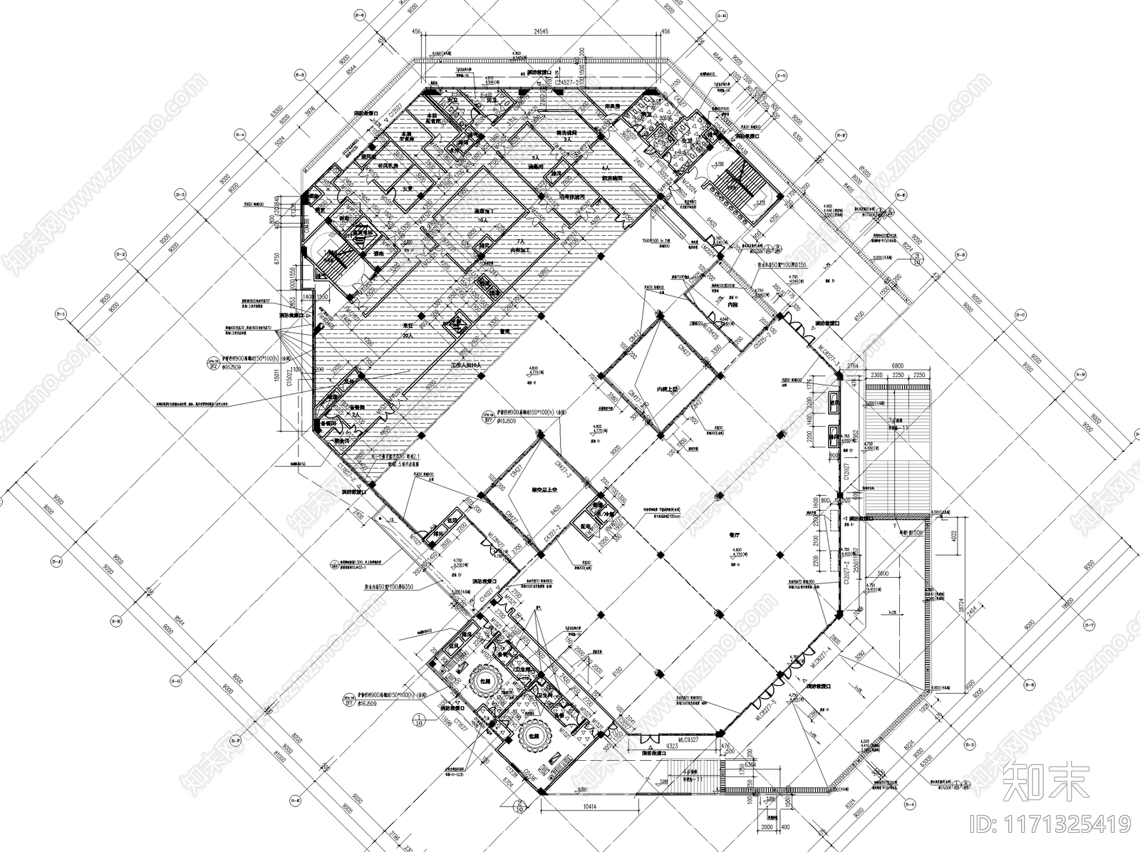 现代学校建筑cad施工图下载【ID:1171325419】