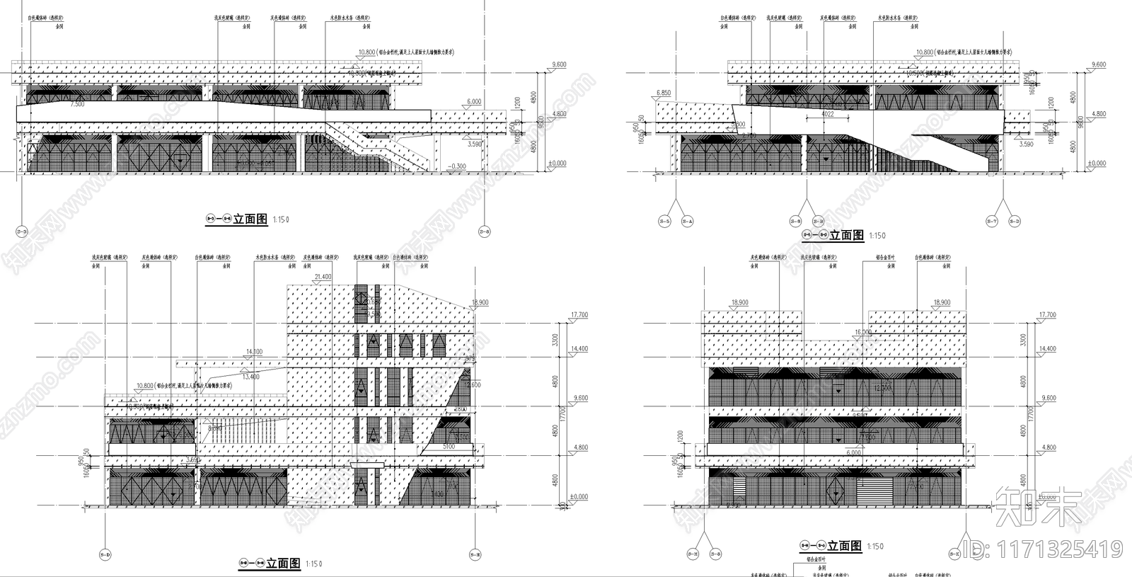 现代学校建筑cad施工图下载【ID:1171325419】