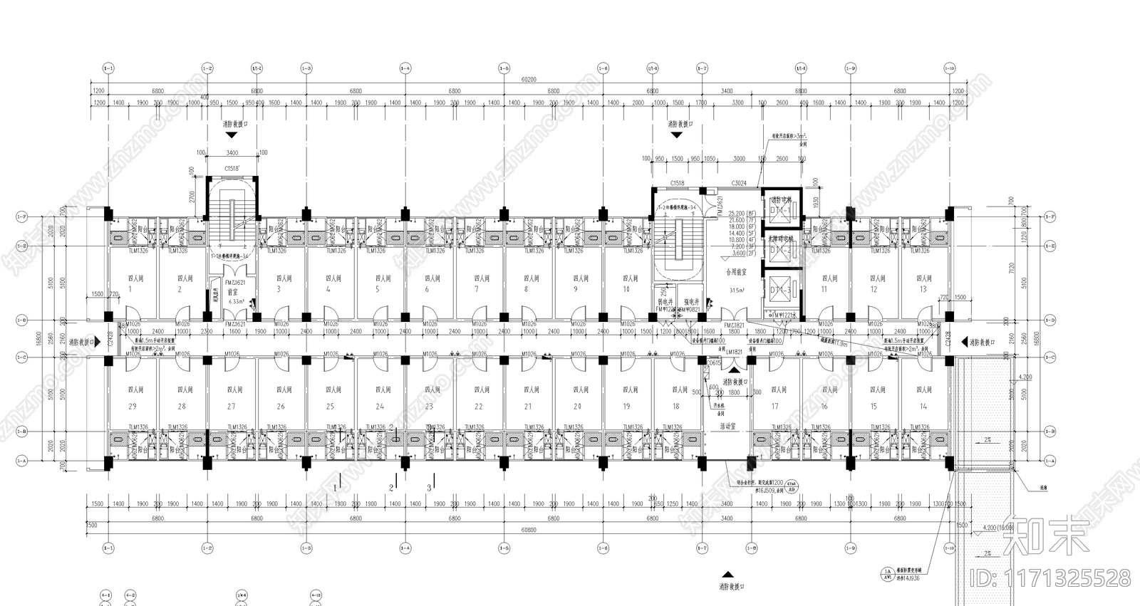现代学校建筑cad施工图下载【ID:1171325528】
