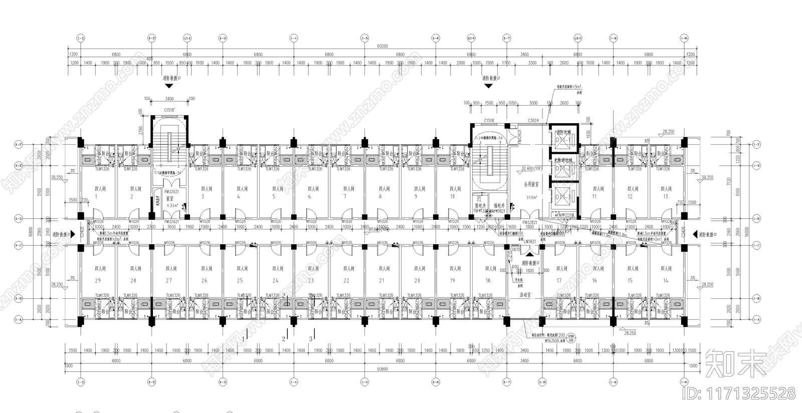 现代学校建筑cad施工图下载【ID:1171325528】