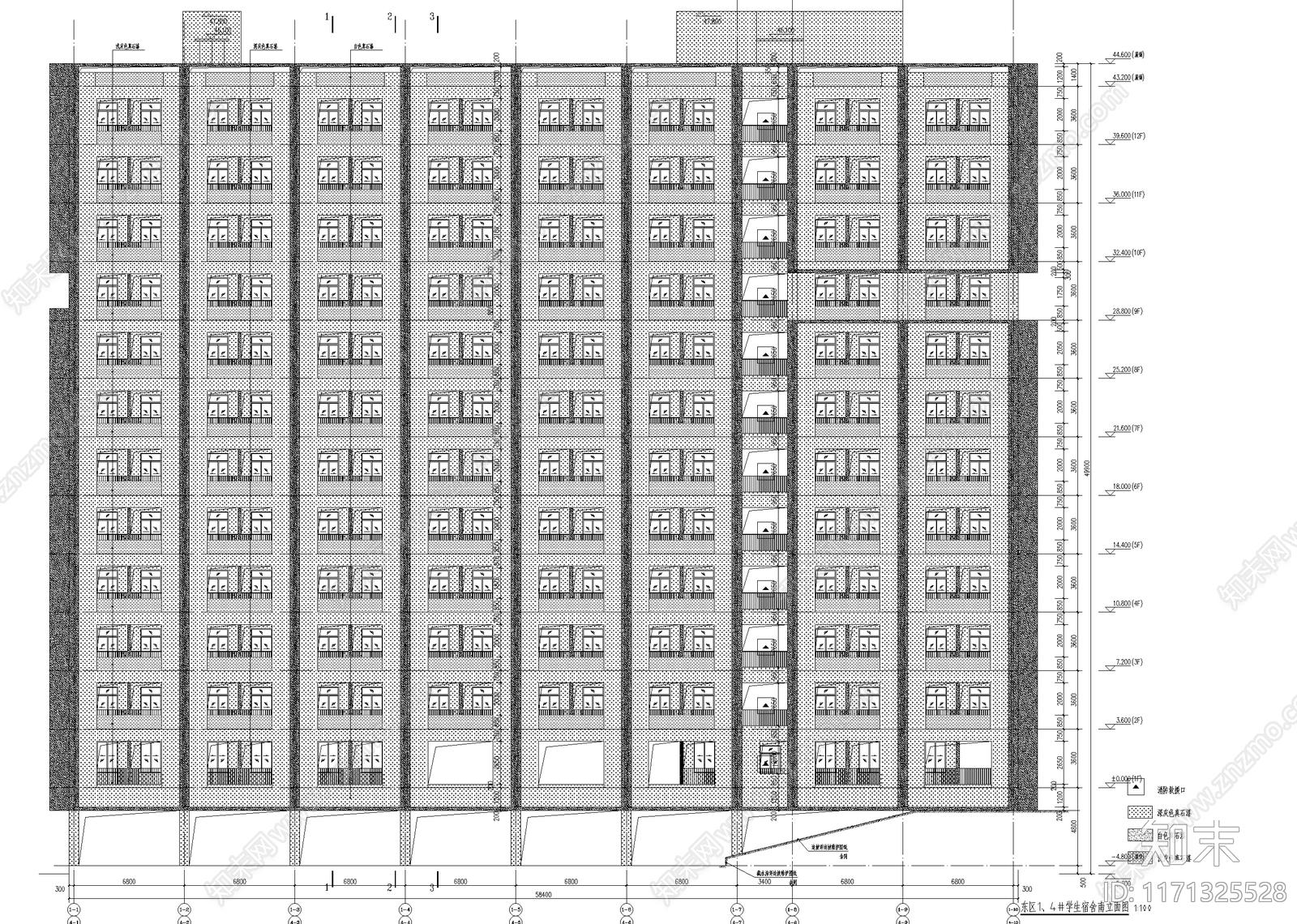 现代学校建筑cad施工图下载【ID:1171325528】