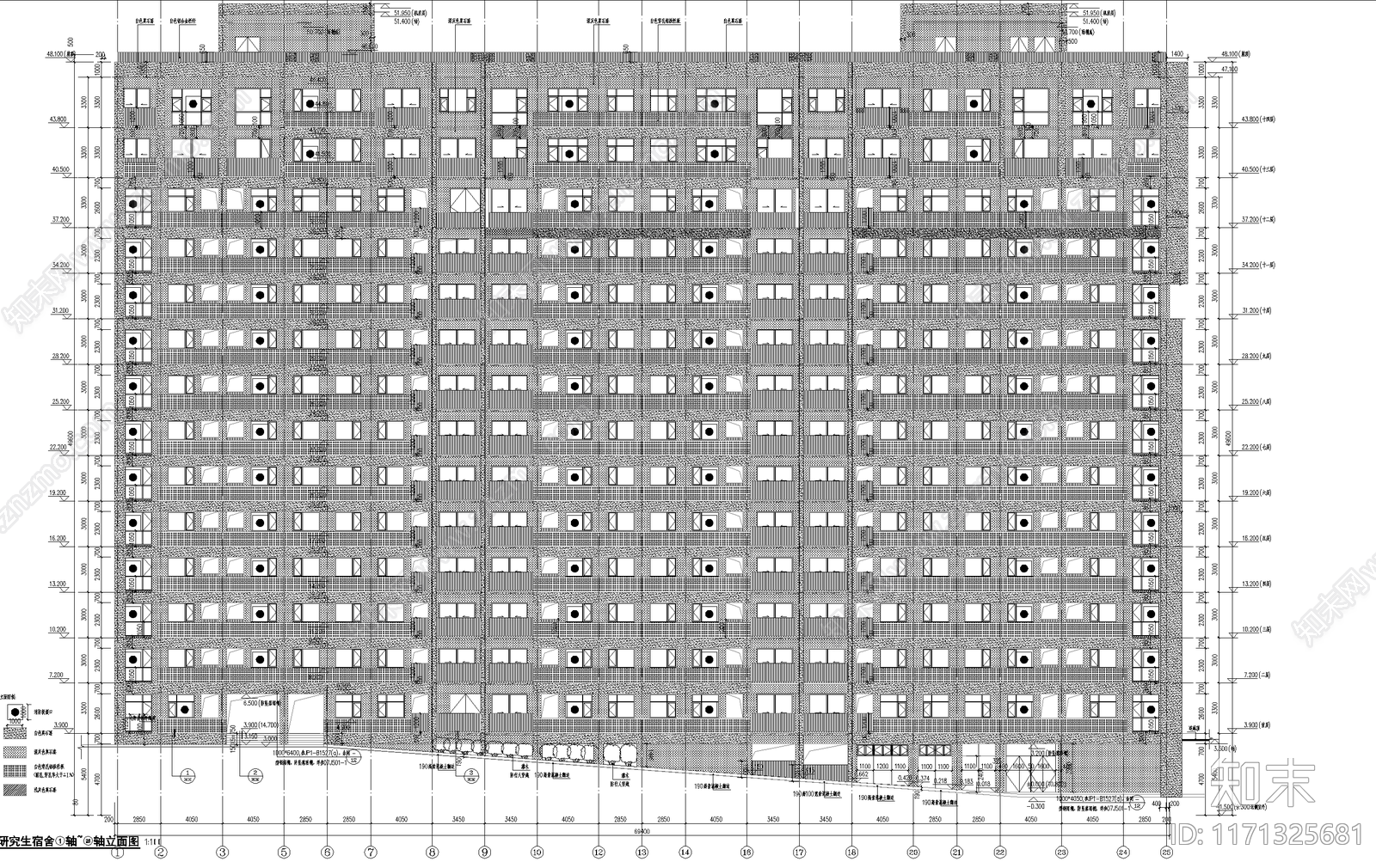现代学校建筑cad施工图下载【ID:1171325681】