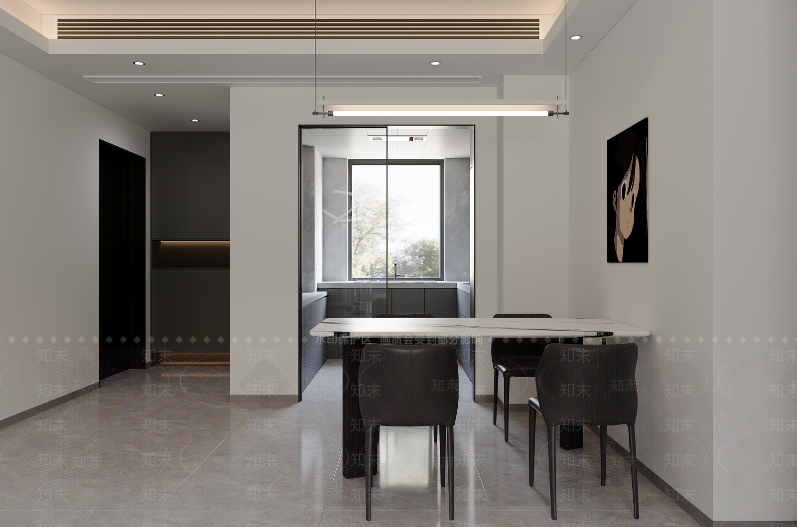 现代极简家居客厅3D模型下载【ID:1171333617】_知末3d模型网