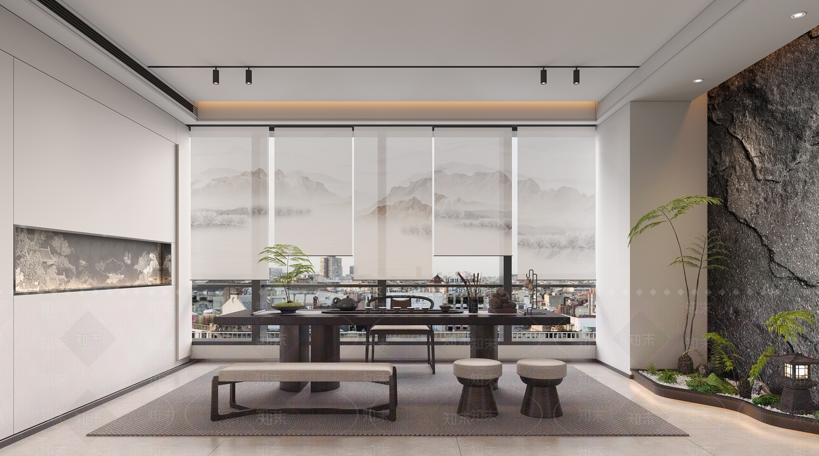 现代茶室3D模型下载【ID:1214746988】