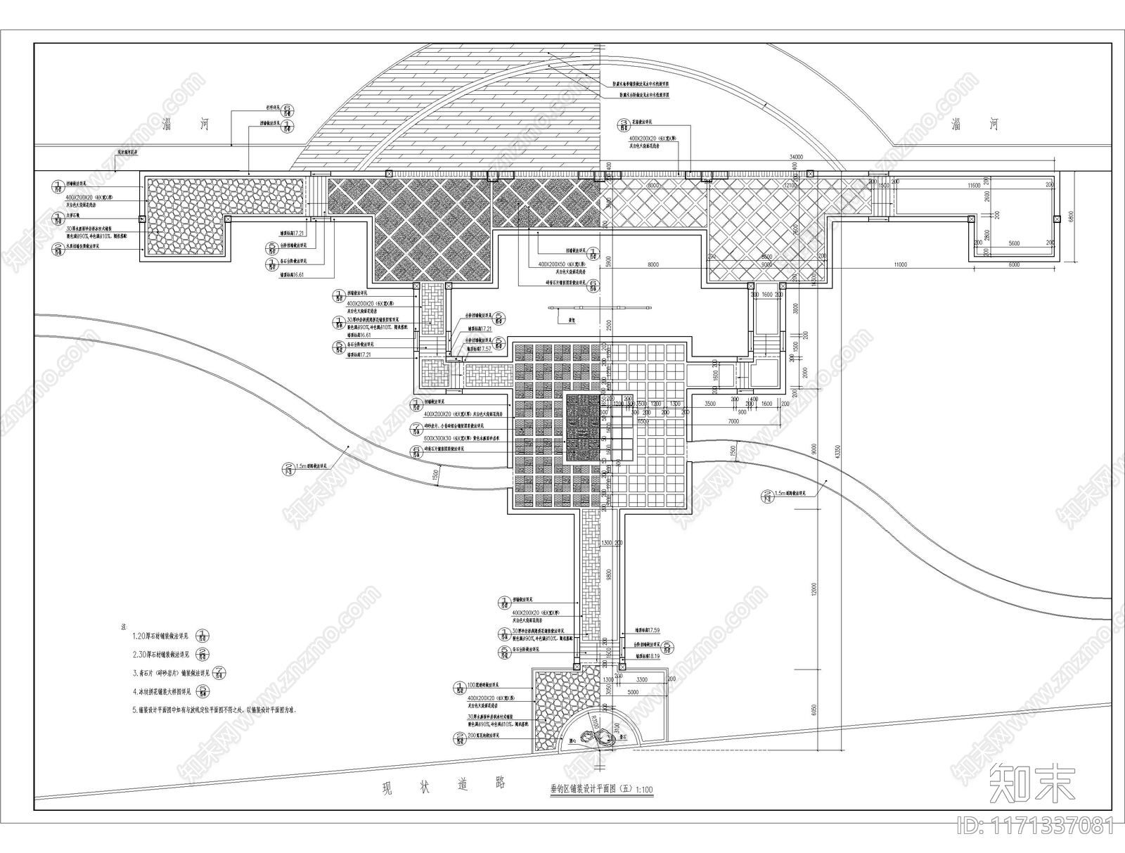 景观平面图cad施工图下载【ID:1171337081】