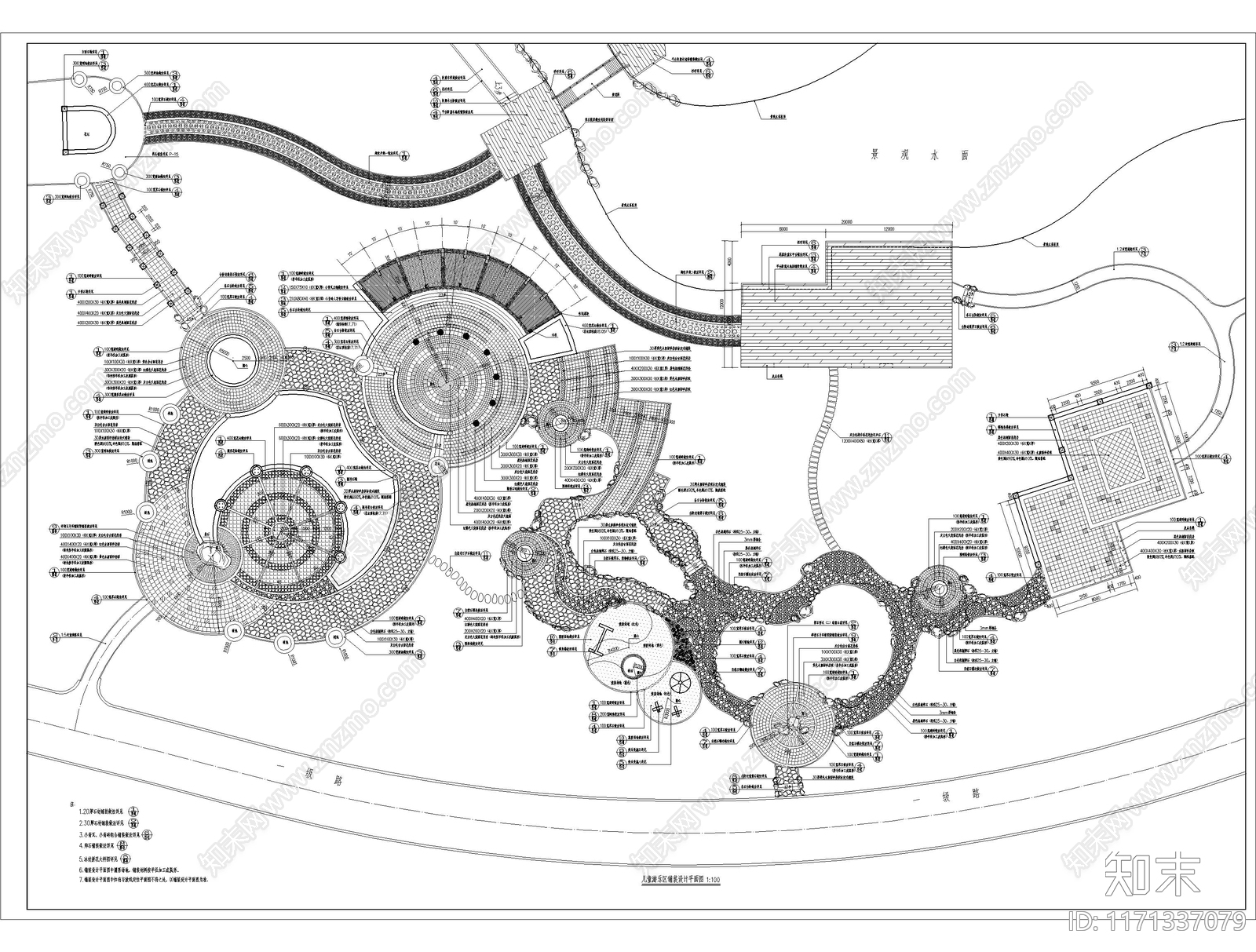景观平面图cad施工图下载【ID:1171337079】