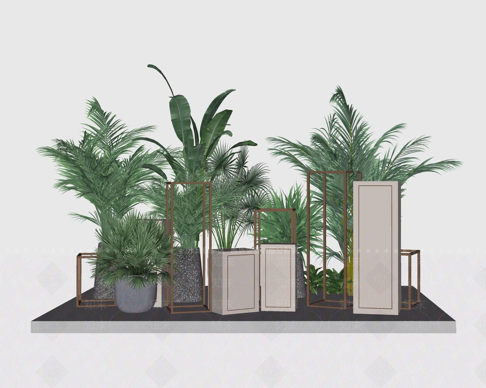 植物组合SU模型下载【ID:1171338085】