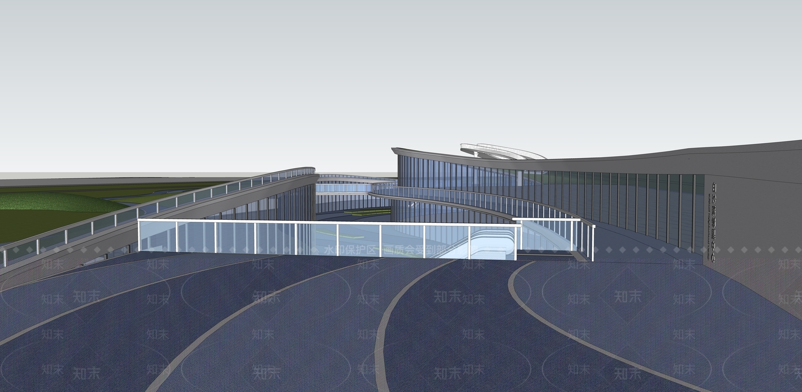 现代景观公园SU模型下载【ID:1171341382】