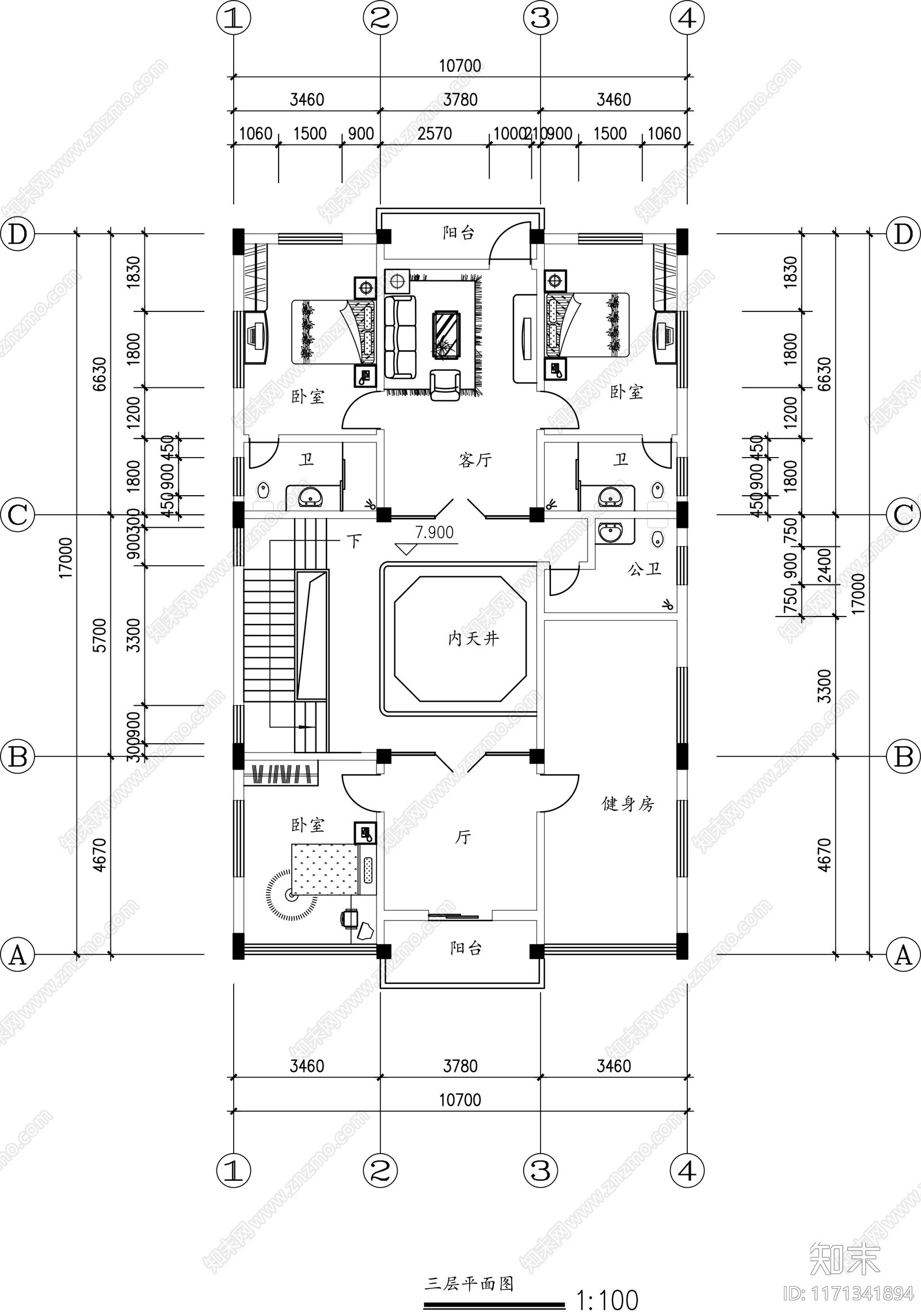 民宿建筑施工图下载【ID:1171341894】