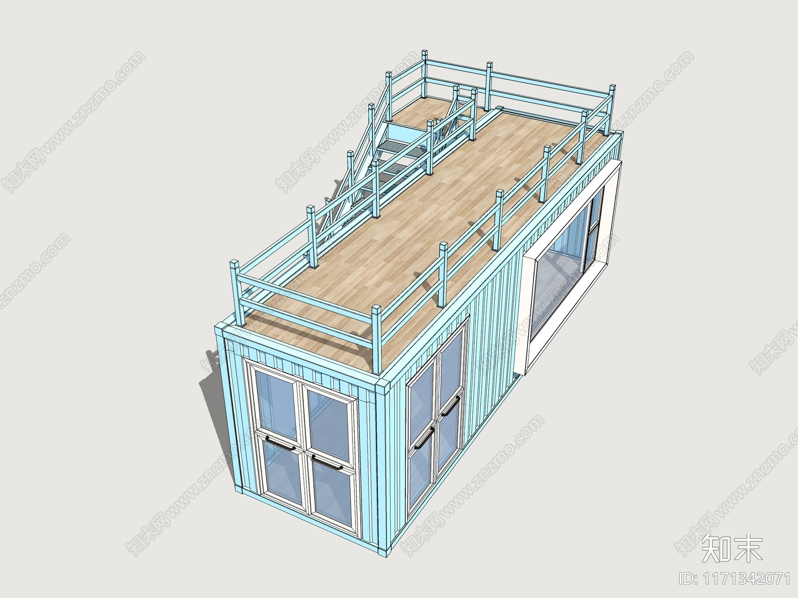 集装箱SU模型下载【ID:1171342071】