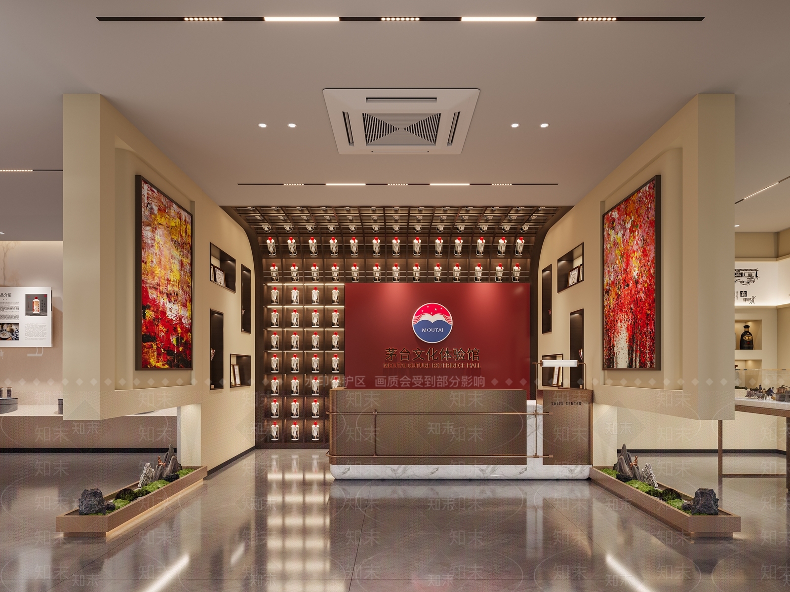 现代新中式烟酒店3D模型下载【ID:1171347846】