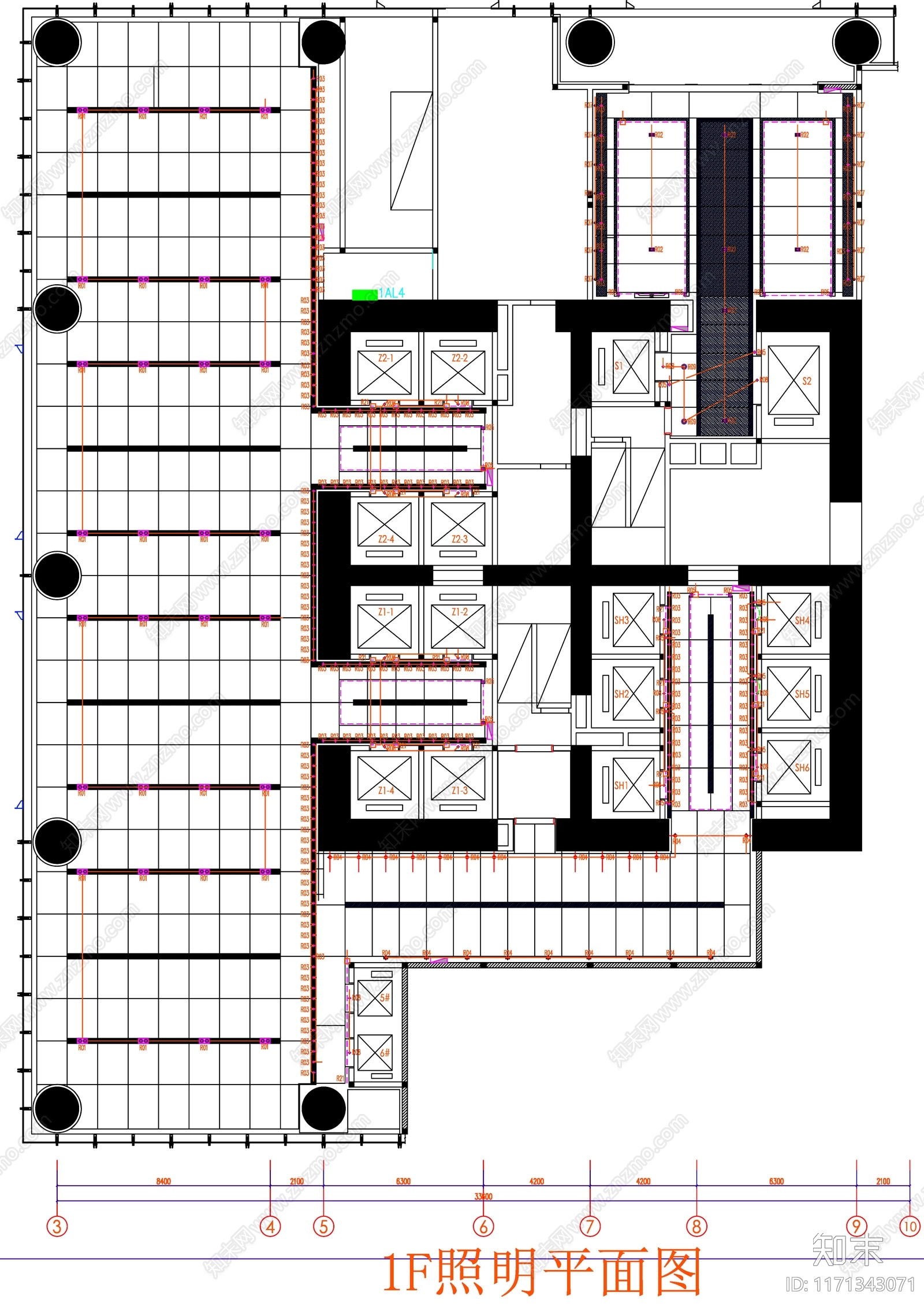 现代工装图库cad施工图下载【ID:1171343071】