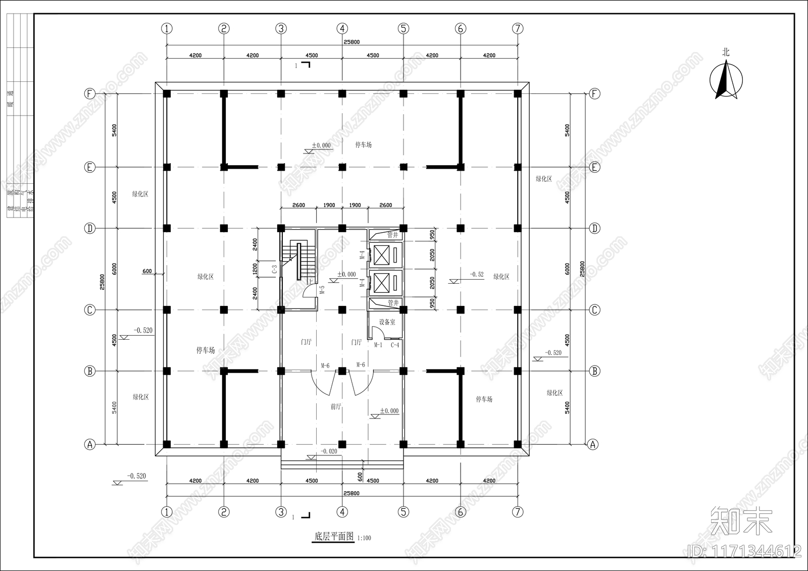 现代民宿建筑cad施工图下载【ID:1171344612】