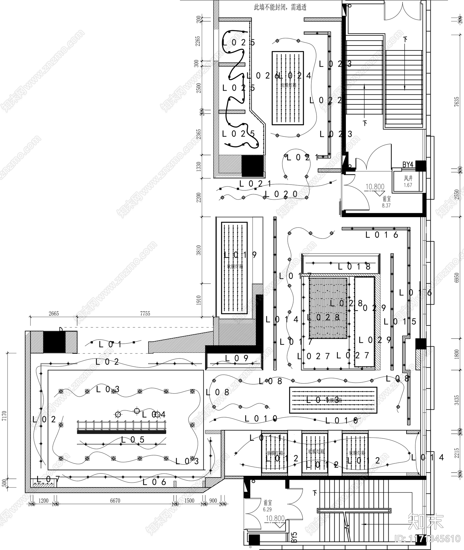 现代展厅cad施工图下载【ID:1171345610】
