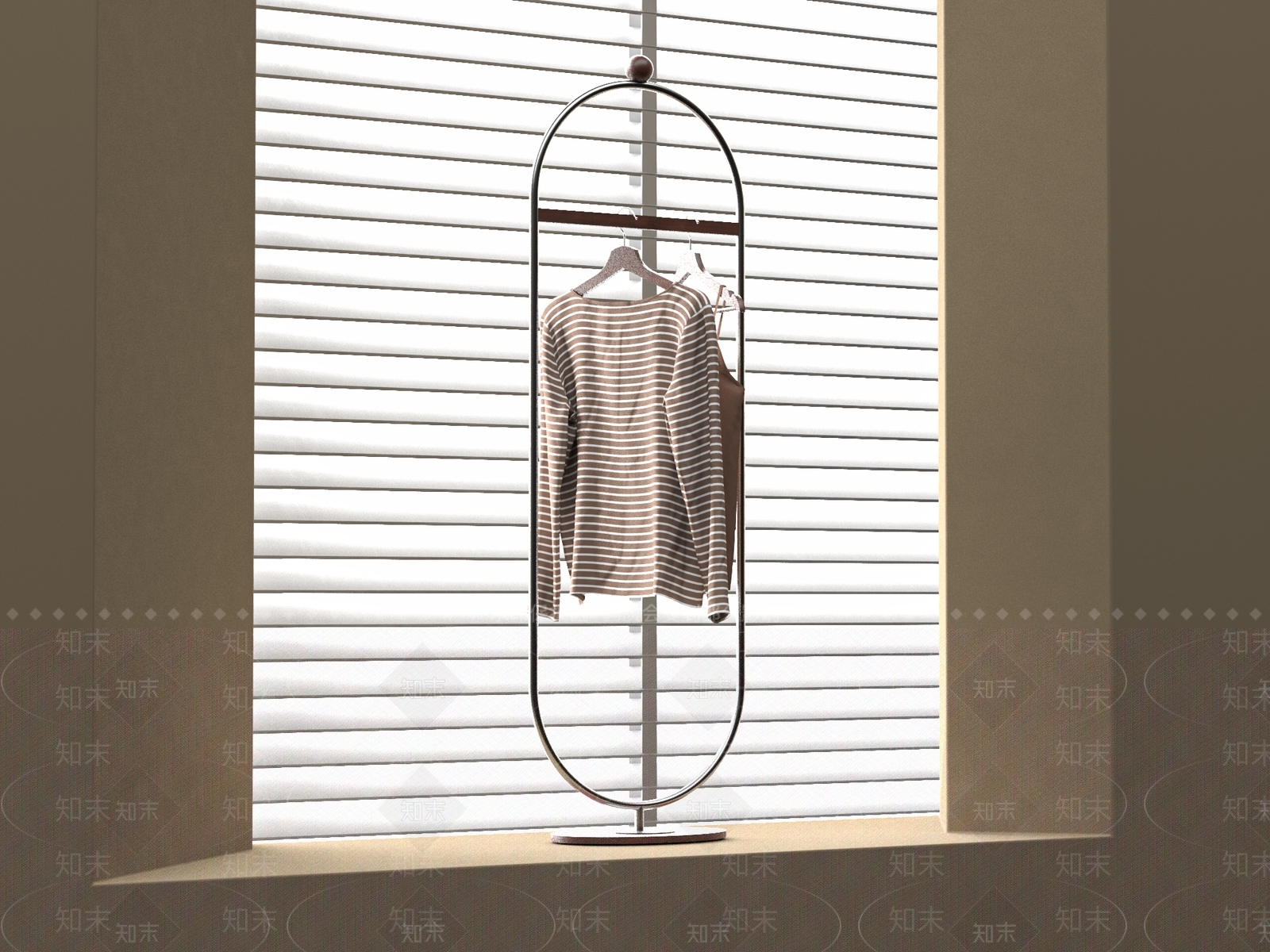 现代衣架3D模型下载【ID:1171346747】