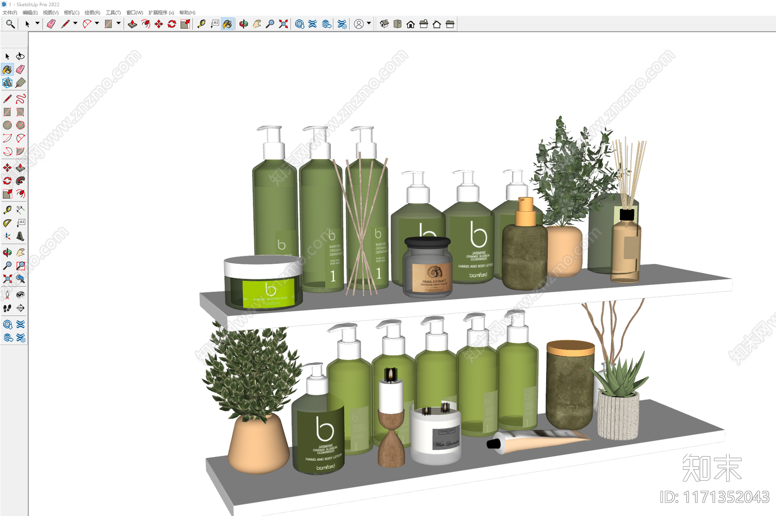 洗浴用品SU模型下载【ID:1171352043】