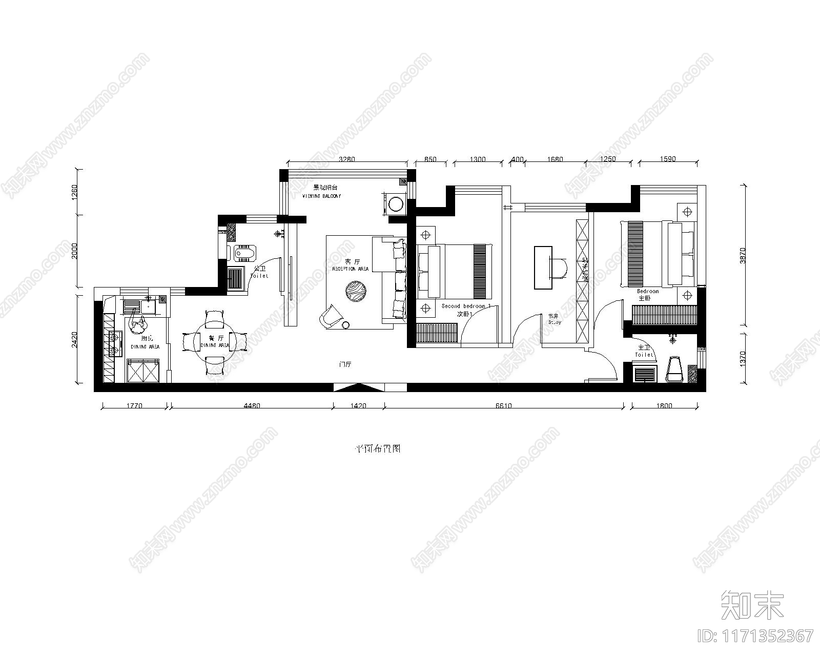 建筑平面图施工图下载【ID:1171352367】