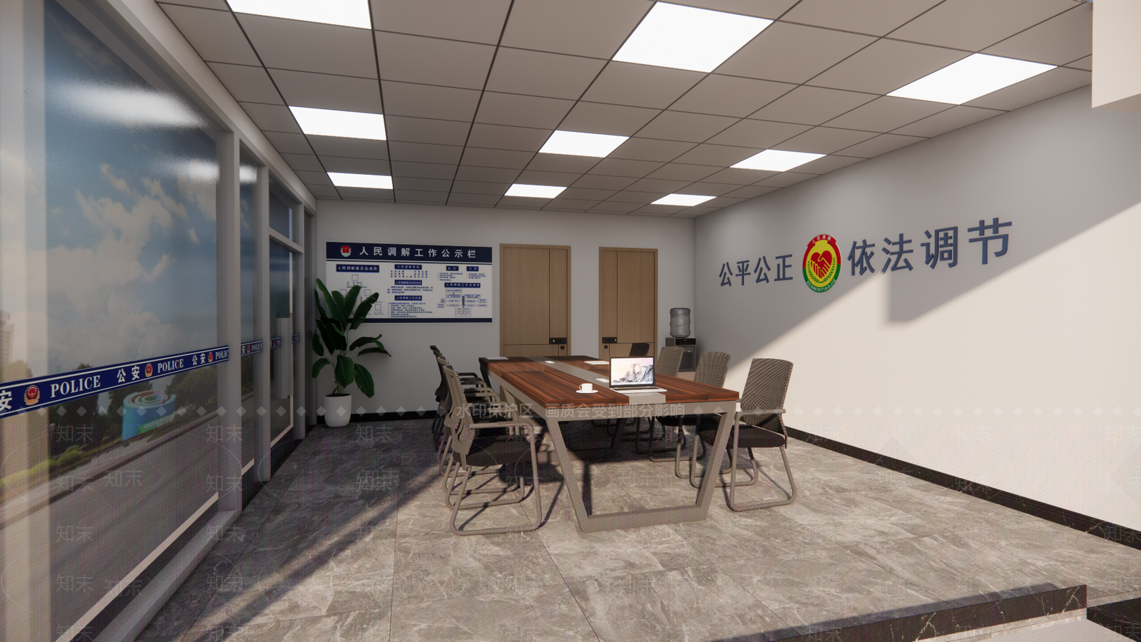 现代新中式其他公共空间SU模型下载【ID:1171363608】